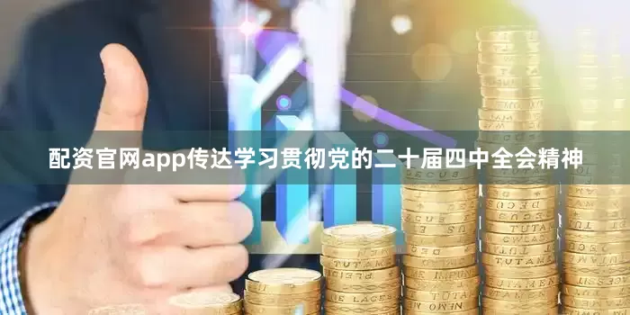 配资官网app传达学习贯彻党的二十届四中全会精神